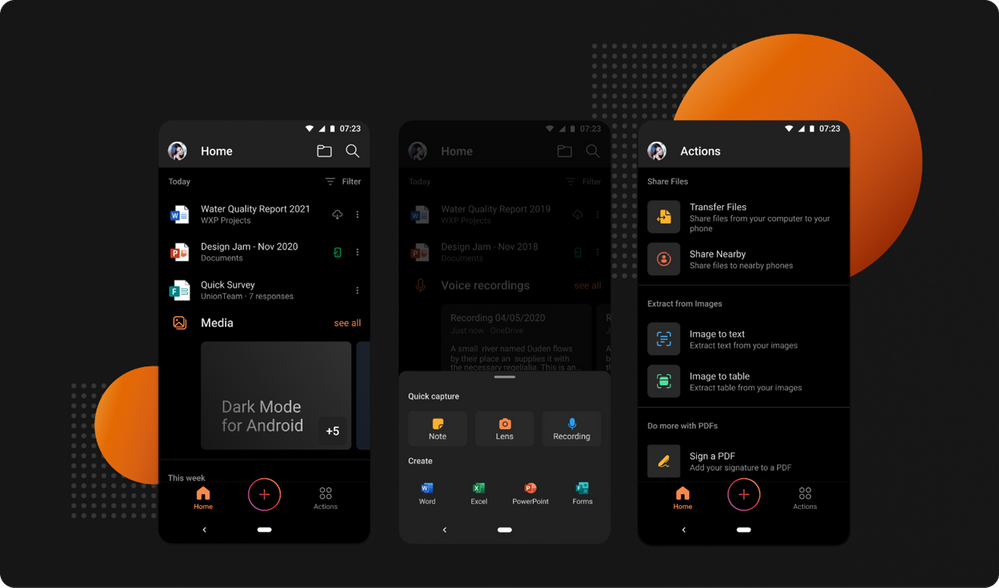 Enable Dark in Microsoft Office Android App 